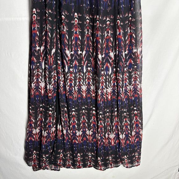 H&M Maxi Dress Sleeveless Multicolor Splited Fully Line Size 4 - Picture 4 of 8